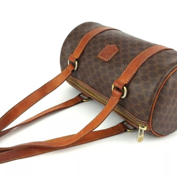 CELINE shoulder bag Macadam beige PVC x leather Authentic used - Picture 3 of 9